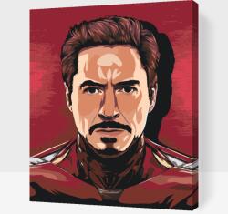 Festés számok szerint - Tony Stark, Vasember Méret: 30x40cm, Keretezés: Műanyagtáblával