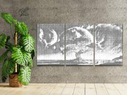  PontPöttyöző - A fa és a világegyetem (3 db-os készlet) Méret: 30x40cm (3db), Keretezés: Kartonlemezen, Szín: Fekete