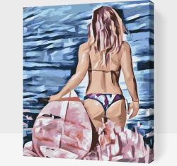 Festés számok szerint - Szörfös Méret: 40x50cm, Keretezés: Kartonlemezen