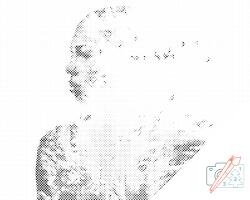  PontPöttyöző - Nő, erdő, madarak Méret: 30x40cm, Keretezés: Műanyagtáblával, Szín: Kék