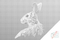  PontPöttyöző - Vektor nyúl Méret: 40x60cm, Keretezés: Műanyagtáblával, Szín: Kék