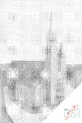  PontPöttyöző - Krakkói katedrális Méret: 40x60cm, Keretezés: Műanyagtáblával, Szín: Kék