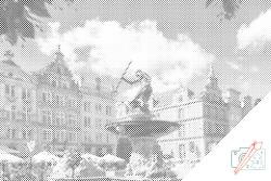  PontPöttyöző - Neptun-kút, Gdansk, Lengyelország Méret: 40x60cm, Keretezés: Kartonlemezen, Szín: Zöld