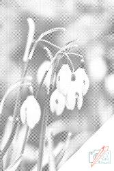  PontPöttyöző - Gyöngyvirág Méret: 40x60cm, Keretezés: Kartonlemezen, Szín: Zöld