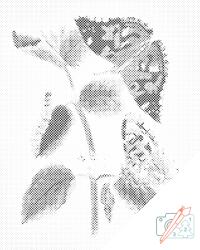 PontPöttyöző - Vintage pillangók I Méret: 40x50cm, Keretezés: Kartonlemezen, Szín: Kék