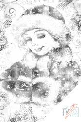  PontPöttyöző - Hófehérke Méret: 40x60cm, Keretezés: Műanyagtáblával, Szín: Kék