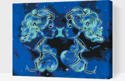  Festés számok szerint - Ikrek Méret: 40x50cm, Keretezés: Műanyagtáblával