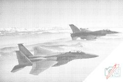  PontPöttyöző - Vadászrepülőgépek Méret: 40x60cm, Keretezés: Műanyagtáblával, Szín: Fekete