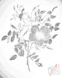  PontPöttyöző - Vintage virágok VI Méret: 40x50cm, Keretezés: Műanyagtáblával, Szín: Piros