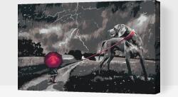  Festés számok szerint - Séta esőben Méret: 40x60cm, Keretezés: Műanyagtáblával