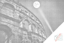  PontPöttyöző - Éjszakai Colosseum Méret: 40x60cm, Keretezés: Kartonlemezen, Szín: Kék