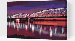  Festés számok szerint - Híd Torunban, Lengyelország Méret: 40x60cm, Keretezés: Kartonlemezen
