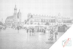 PontPöttyöző - Krakkó, Lengyelország Méret: 40x60cm, Keretezés: Műanyagtáblával, Szín: Kék