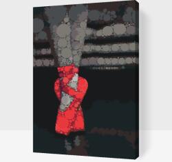  Festés számok szerint - Piros balettcipő Méret: 40x60cm, Keretezés: Műanyagtáblával