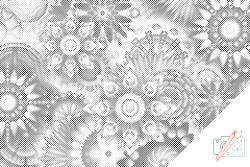  PontPöttyöző - Mandala 6 Méret: 40x60cm, Keretezés: Kartonlemezen, Szín: Fekete