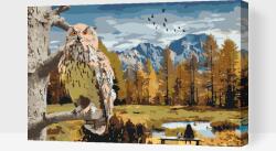  Festés számok szerint - Bagoly az erdőben Méret: 40x60cm, Keretezés: Műanyagtáblával