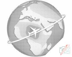  PontPöttyöző - Egy utazó élete Méret: 30x40cm, Keretezés: Kartonlemezen, Szín: Kék