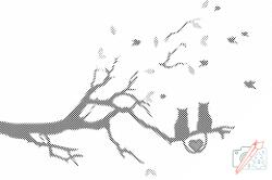  PontPöttyöző - Szerelmes macskák Méret: 40x60cm, Keretezés: Műanyagtáblával, Szín: Piros