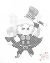  PontPöttyöző - Avengers, Thor Méret: 30x40cm, Keretezés: Műanyagtáblával, Szín: Kék