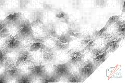 PontPöttyöző - Mont Blanc Méret: 40x60cm, Keretezés: Műanyagtáblával, Szín: Zöld