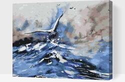  Festés számok szerint - Sirály a tenger felett Méret: 40x50cm, Keretezés: Műanyagtáblával