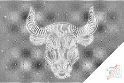  PontPöttyöző - Bika Méret: 40x60cm, Keretezés: Műanyagtáblával, Szín: Zöld