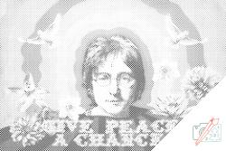  PontPöttyöző - John Lennon Méret: 40x60cm, Keretezés: Kartonlemezen, Szín: Zöld