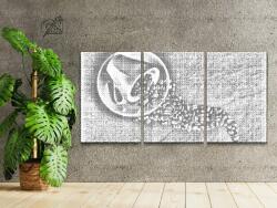 PontPöttyöző - Kávébabok (3 db-os készlet) Méret: 40x60cm (3db), Keretezés: Műanyagtáblával, Szín: Piros