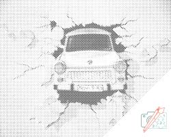  PontPöttyöző - Graffiti Berlin Méret: 30x40cm, Keretezés: Kartonlemezen, Szín: Fekete