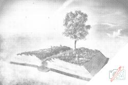  PontPöttyöző - Könyv a felhőben Méret: 40x60cm, Keretezés: Műanyagtáblával, Szín: Piros
