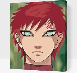  Festés számok szerint - Gaara Naruto Méret: 30x40cm, Keretezés: Kartonlemezen