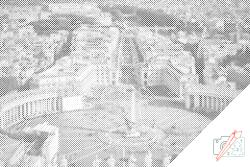  PontPöttyöző - Szent Péter tér Méret: 40x60cm, Keretezés: Műanyagtáblával, Szín: Piros