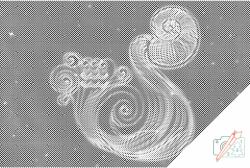  PontPöttyöző - Vízöntő Méret: 40x60cm, Keretezés: Kartonlemezen, Szín: Piros