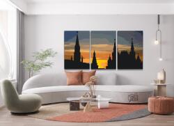  Festés számok szerint - Lenyugvó nap (3 db-os készlet) Méret: 30x40cm (3db), Keretezés: Kartonlemezen