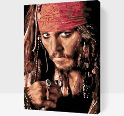  Festés számok szerint - Jack Sparrow Méret: 40x60cm, Keretezés: Kartonlemezen