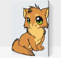  Festés számok szerint - Aranyos kis cica Méret: 40x60cm, Keretezés: Kartonlemezen