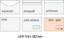 Frama boríték LC6 114x162 mm szilikonos bélésnyomott (12207)