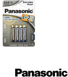 Panasonic Long Lasting Energy ceruzaelem (alkáli) AAA/LR03 (1.5 V) 4+2 db/cs (LR03APB/6BP)
