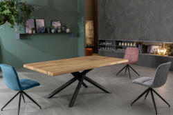 SPIKE modern étkezőasztal - tölgy/fekete - 160cm (ST-OM/383/RT)