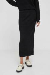 Sisley szoknya fekete, midi, egyenes - fekete S - answear - 22 990 Ft