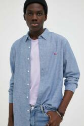 Levi's pamut ing férfi, galléros, slim - kék M