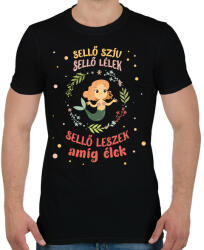 printfashion Hableány leszek amíg élek - Férfi póló - Fekete (13846778)