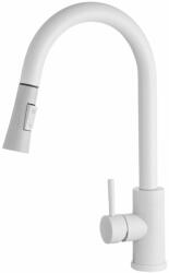 Gamma Taru II. Mosogató Csaptelep - Kihúzható, Zuhanyfejes, Fehér (BTs-wh)