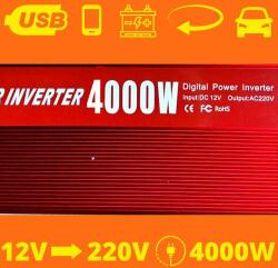  4000W inverter, feszültségátalakító - 220 V-os konnektor és USB-k (PD-2707)