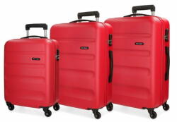  Jada Toys ABS utazótáska készlet ROLL ROAD FLEX Piros / Piros, 55-65-75cm, 5849464