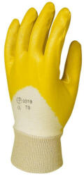 Coverguard Tenyéren, ökölcsontig mártott sárga nitril kesztyű (7)
