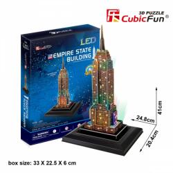 3d LED világítós puzzle: Empire State Building (USA) Cubicfun épület makett Cubic Fun