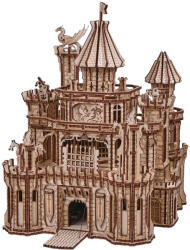 Wood Trick Puzzle 3D mecanic, cutiuta muzicala, Castelul dragonului, 978 piese (WDTK085)