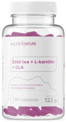 Nutri Nature Zöld tea + L-karnitin + CLA 90 caps