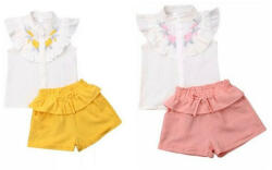 drool Set camasuta si pantaloni cu broderie Drool (Culoare: Galben, Marime: 130) (drl1214) - babyneeds